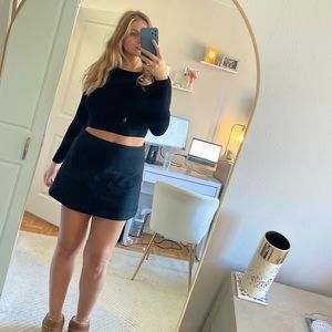 Zara black plain long sleeve top.